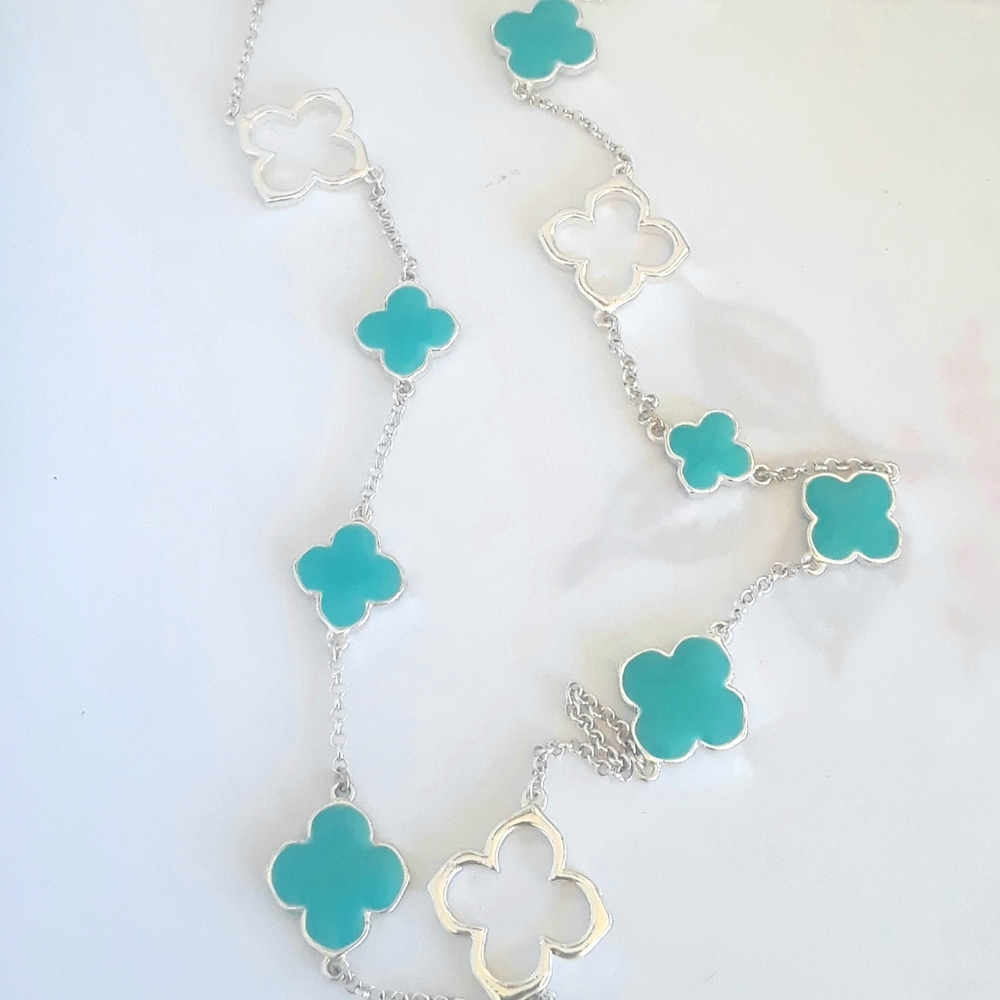 Turquoise and Silver Statement Necklace